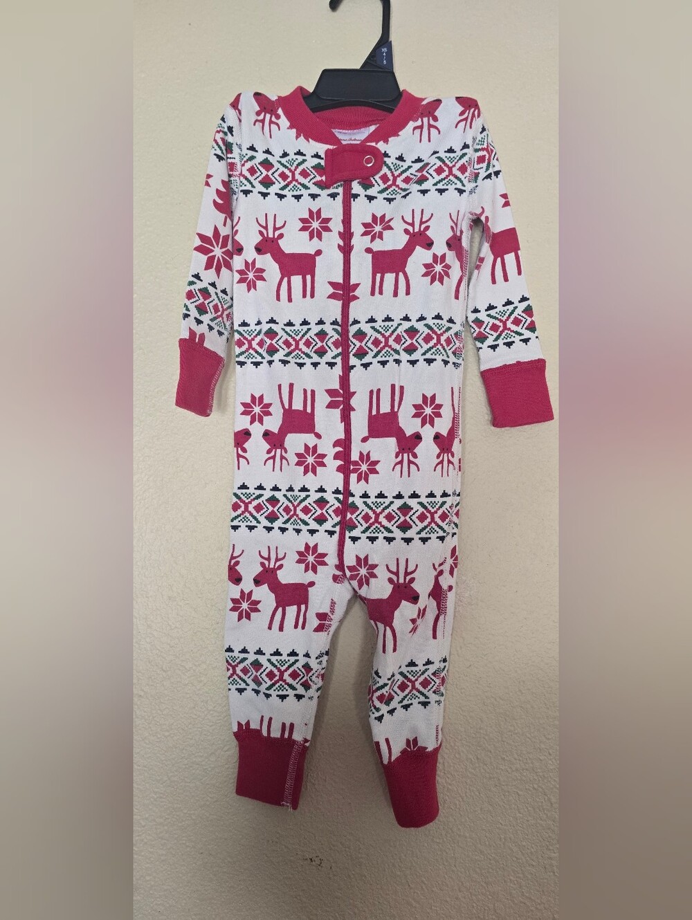 HANNA ANDERSSON Pajamas Unisex Size 12-18M Christmas Reindeer Snowflake Holiday
